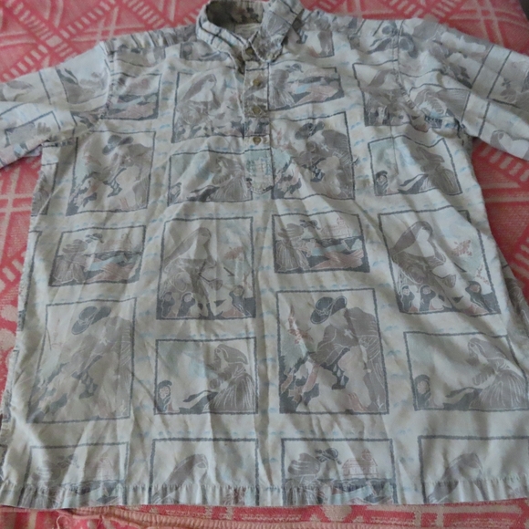 Reyn Spooner Dietrich Varez Men's XL Catholic Father Damien Hawaiian Aloha Shirt - Picture 1 of 8